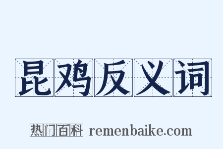 昆鸡反义词是什么意思的图片